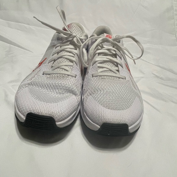 Nike White Athletic Sneakers with Orange Swoosh - Picture 3 of 5